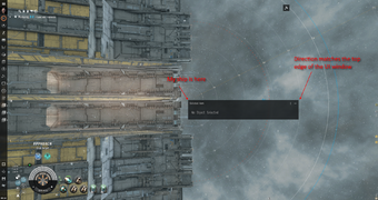 Using a UI window to establish movement direction for the ship